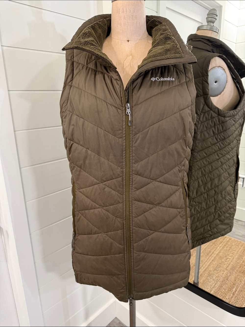 Columbia Olive Green Heavenly long Vest